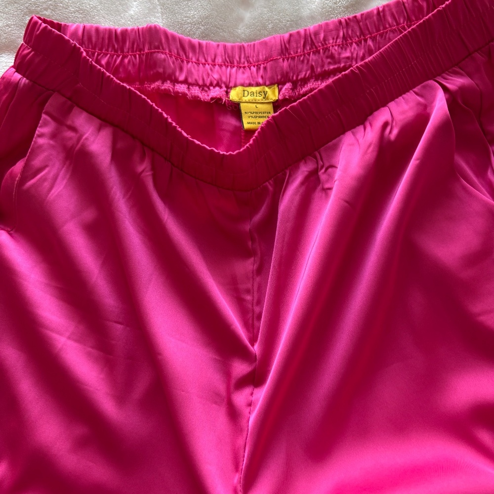 Polyester Pink Pants